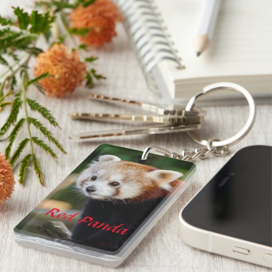 Foto Cute Red Panda Sleutelhanger (Voorkant Rechts)