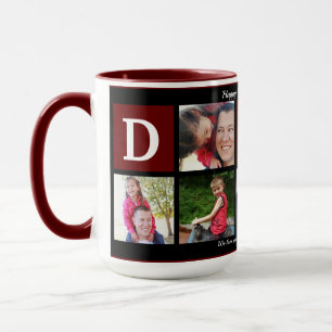 Foto DAD Collage Coffee Vaderdag Black Maroon Mok