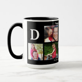 Foto DAD Collage Coffee Vaderdag Black White Mok