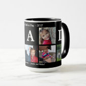 Foto DAD Collage Coffee Vaderdag Black White Mok (Voorkant rechts)