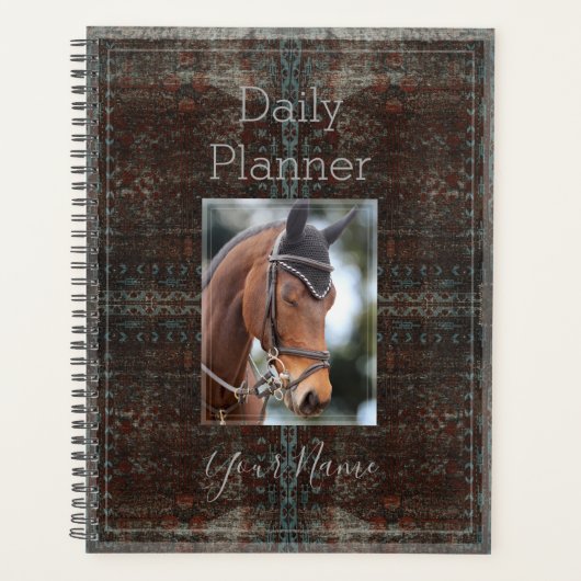 Foto dagelijkse planner met rustieke uitstraling - (Voorkant)