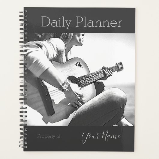 Foto Daily Planner Vrouw Guitar Player HAMbWG (Voorkant)