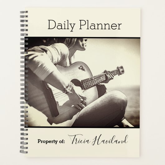 Foto Daily Planner Vrouw Guitar Player HAMbWG (Voorkant)