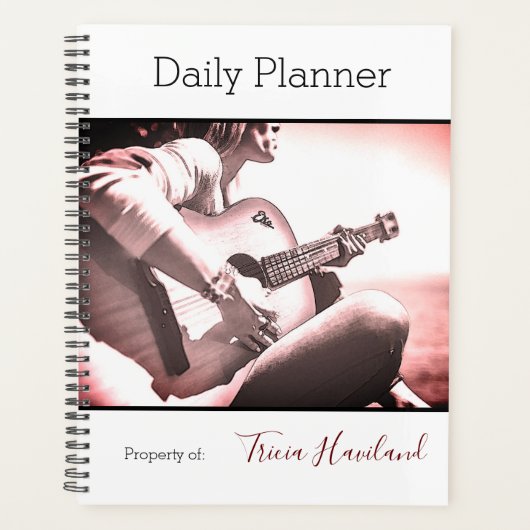 Foto Daily Planner Vrouw Guitar Player HAMbWG (Voorkant)