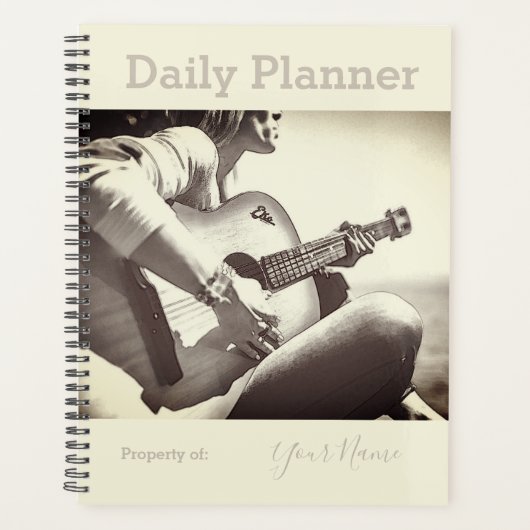 Foto Daily Planner Vrouw Guitar Player HAMbWG (Voorkant)