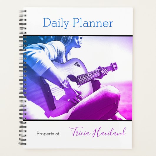 Foto Daily Planner Vrouw Guitar Player HAMbWG (Voorkant)