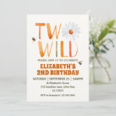 Foto Daisy Two Wild 2ND Birthday Meisje Kaart (Staand voorkant)