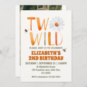 Foto Daisy Two Wild 2ND Birthday Meisje Kaart (Voorkant / Achterkant)