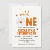 Foto: Daisy Wild One 1e verjaardag Girl Kaart (Voorkant)