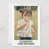 Foto: Daisy Wild One 1e verjaardag Girl Kaart (Achterkant)