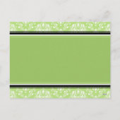 Foto Damask Merry Christmas Briefkaarten Green (Achterkant)