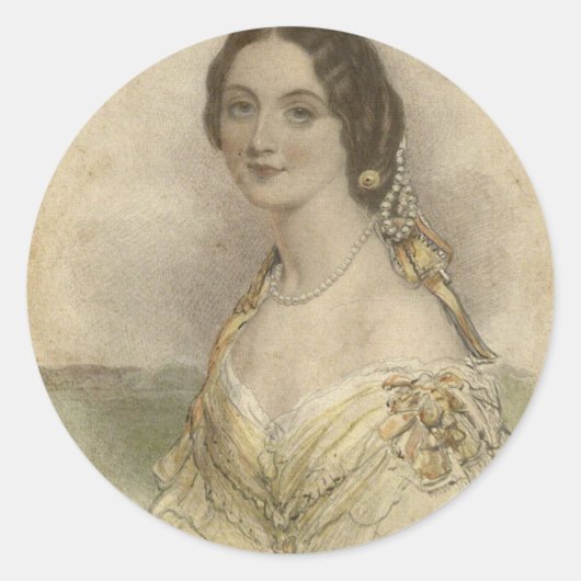  foto Dames Ronde Sticker (Voorkant)
