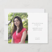 FOTO DANK JE modern ombre paars violet Bedankkaart (Achterkant)