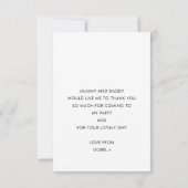 FOTO DANK JE moderne leuke kleurrijke typografie Bedankkaart (Achterkant)