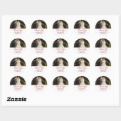 Foto Dank Je Ruby Script Trouwdag Jubileum Ronde Sticker (Vel)