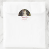Foto Dank Je Ruby Script Trouwdag Jubileum Ronde Sticker (Tas)