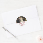 Foto Dank Je Ruby Script Trouwdag Jubileum Ronde Sticker (Envelop)
