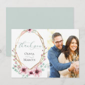 Foto Dank je wel | Bloemen van de lente Bedankkaart (Voorkant / Achterkant)