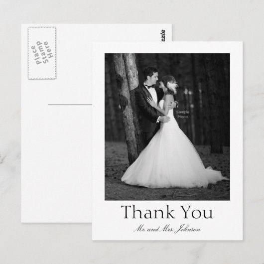  foto dank je wel briefkaart (Voorkant / Achterkant)