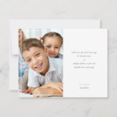 FOTO DANK JE WEL modern ombre koningsblauw Bedankkaart (Achterkant)