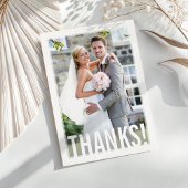 FOTO DANK modern vet lettertype witte overlay Bedankkaart