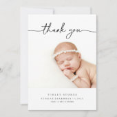Foto Dank u Baby Geboorteaankondiging Kaart (Voorkant)