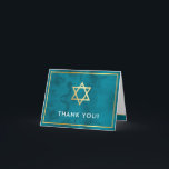 FOTO DANK U bar mitzvah gouden ster blauwgroen bla Bedankkaart<br><div class="desc">[ OPMERKING - HET GOLD-EFFECT IS EEN AFGEDRUKT AFBEELDING ] Een modern, eenvoudig ontwerp voor een DANK U KARTinstallatie als een sjabloon is het eenvoudig voor u om uw eigen gegevens toe te voegen of op de knop Aanpassen te drukken en u kunt tekst, lettertypen, grootten enzovoort toevoegen of wijzigen:...</div>