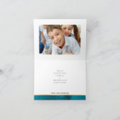 FOTO DANK U bar mitzvah gouden ster blauwgroen bla Bedankkaart (Binnen)