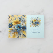 FOTO Dank u Blauwgroen Goud Zwart Fairy Princess Kaart (Binnen)