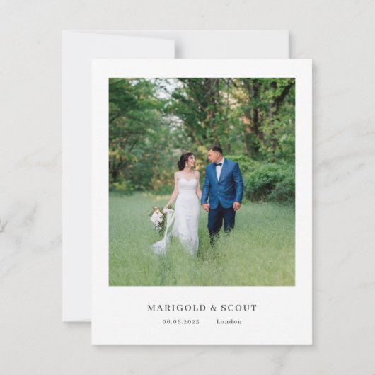 Foto Dank u bruiloft Kaart met Bumble Bee (Achterkant)