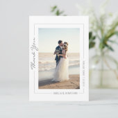 Foto Dank u bruiloftsgasten minimalistische kaart (Staand voorkant)