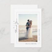 Foto Dank u bruiloftsgasten minimalistische kaart (Voorkant / Achterkant)