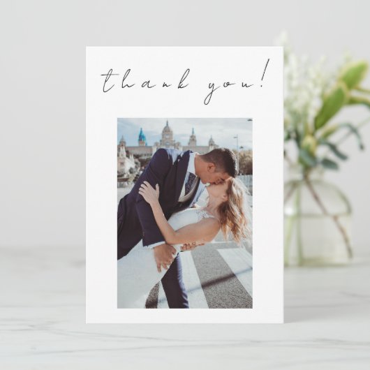 Foto Dank u Card-Twin Flame bruiloft thema- Kaart (Staand voorkant)