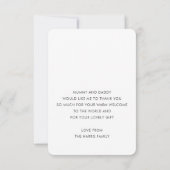 FOTO DANK U DE moderne calligrafie van een nieuwe Bedankkaart (Achterkant)