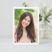 FOTO DANK U DE moderne elegante serif letterbedekk Bedankkaart (Staand voorkant)