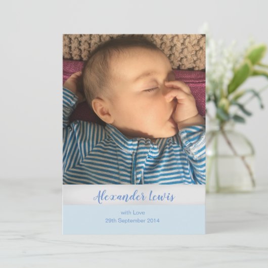 Foto: Dank u en het Briefkaart van de Aankondiging (Staand voorkant)