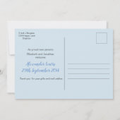 Foto: Dank u en het Briefkaart van de Aankondiging (Achterkant)