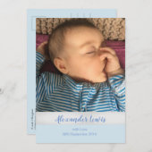 Foto: Dank u en het Briefkaart van de Aankondiging (Voorkant / Achterkant)