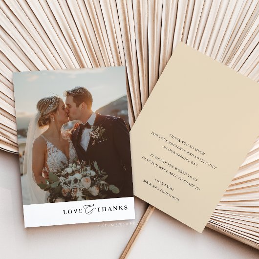 FOTO DANK U foto moderne elegante ampersand Bedankkaart