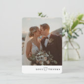 FOTO DANK U foto moderne elegante ampersand Bedankkaart (Staand voorkant)