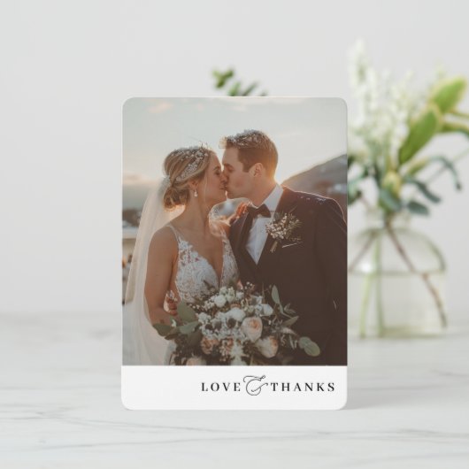 FOTO DANK U foto moderne elegante ampersand Bedankkaart (Staand voorkant)