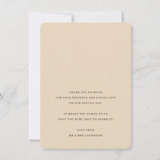 FOTO DANK U foto moderne elegante ampersand Bedankkaart (Achterkant)