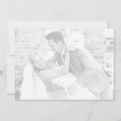 FOTO DANK U handgeschreven moderne grijze ombre Bedankkaart (Achterkant)