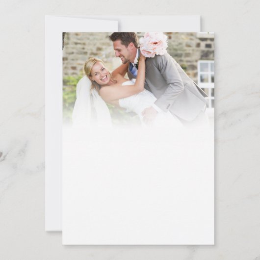 FOTO DANK U handgeschreven script gouden folie Bedankkaart (Achterkant)