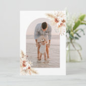 Foto Dank u kaart, Boho Verjaardag Bedankt Kaart (Staand voorkant)