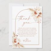 Foto Dank u kaart, Boho Verjaardag Bedankt Kaart (Achterkant)