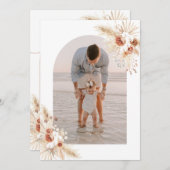 Foto Dank u kaart, Boho Verjaardag Bedankt Kaart (Voorkant / Achterkant)