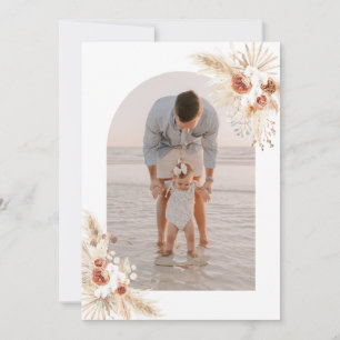 Foto Dank u kaart, Boho Verjaardag Bedankt Kaart