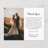 Foto Dank u kaart bruiloft BabyShower Afstuderen (Voorkant)