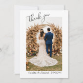 Foto Dank u kaart Sjabloon. Notitiekaartje (Achterkant)